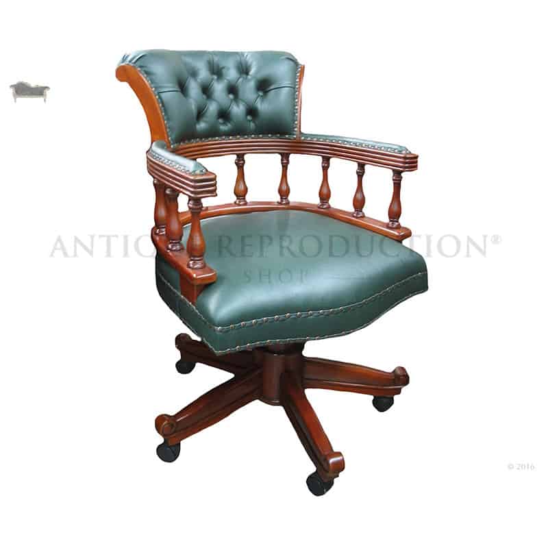 Traditional Captains Office Chair Large Antique Reproduction Antique