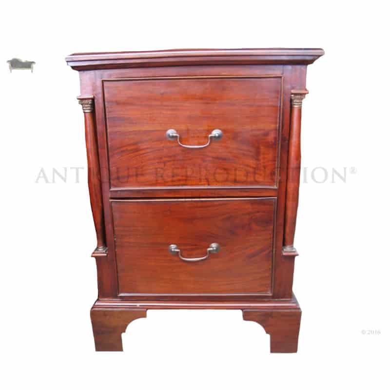 Empire Filing Cabinet 2 Drawer Antique Reproduction Antique