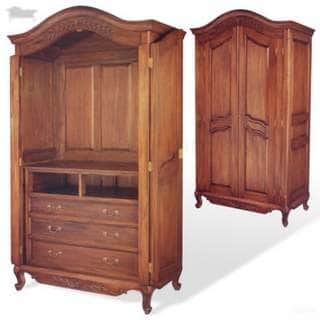 French Tv Cabinet Armoire Wardrobe For Bedroom Antique