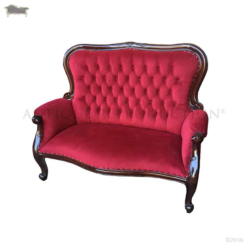 Grandfather 2 Seater Victorian Antique Reproduction Lounge