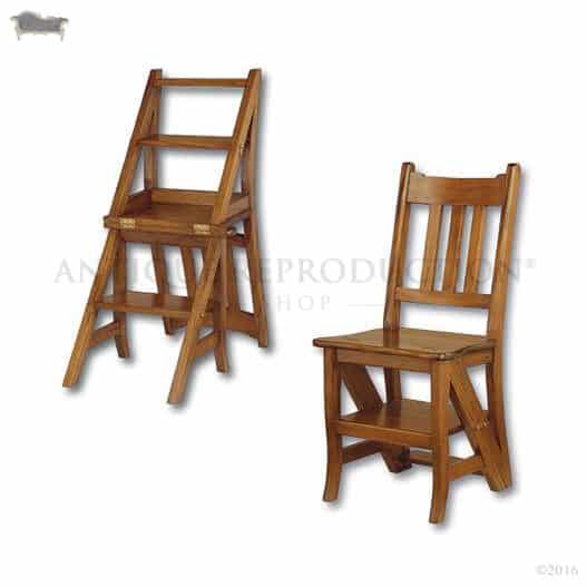 Library Chair Step Ladder Antique Reproduction Library Antique Reproduction Shop