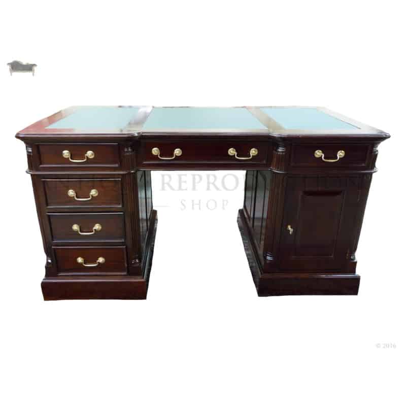 Partner's Desk 150cm Antique Reproduction Writing Office - Antique partners-desk-150cm-antique-reproduction-writing-office - Partner's Desk 150cm Antique Reproduction Writing Office - Antique