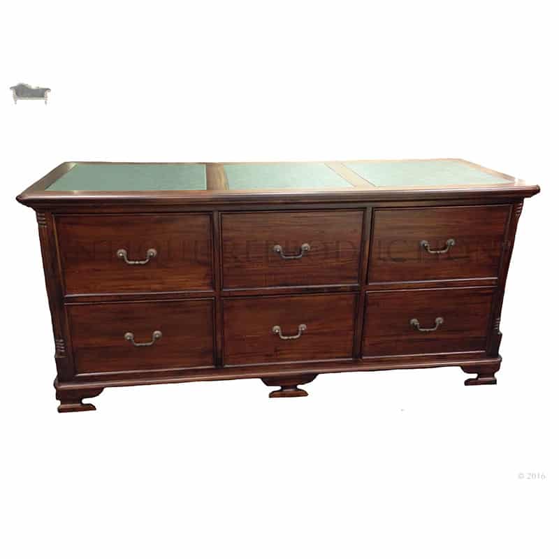 partner's desk filing cabinet 6 drawer chest large sideboard