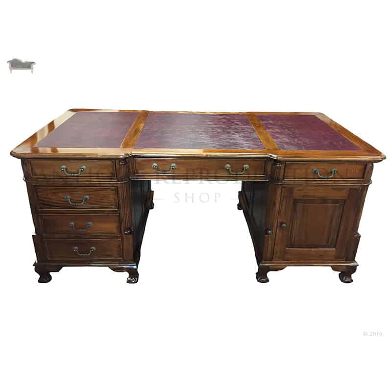 Partner's Office Writing Desk 180cm Antique Reproduction Replica partners-office-writing-desk-180cm-antique-reproduction-replica- - Partner's Office Writing Desk 180cm Antique Reproduction Replica