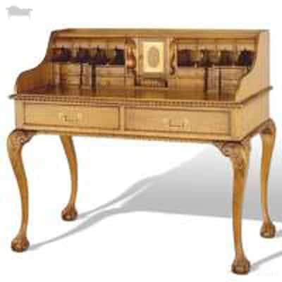 Chippendale Escritorial Reproduction Desk Mahogany - Antique chippendale-escritorial-reproduction-desk-mahogany - Chippendale Escritorial Reproduction Desk Mahogany - Antique