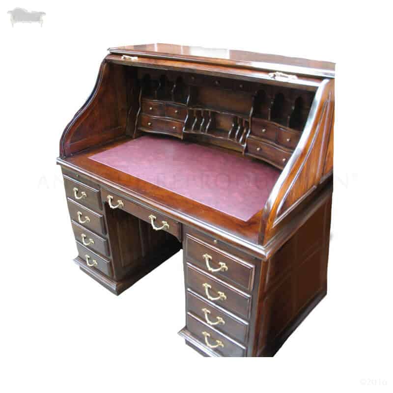 Roll Top Desk American Replica Antique Reproduction Antique