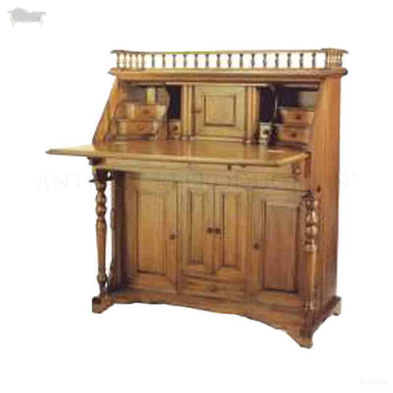 Traditional Flip Tilt Top Desk Antique Reproduction Antique