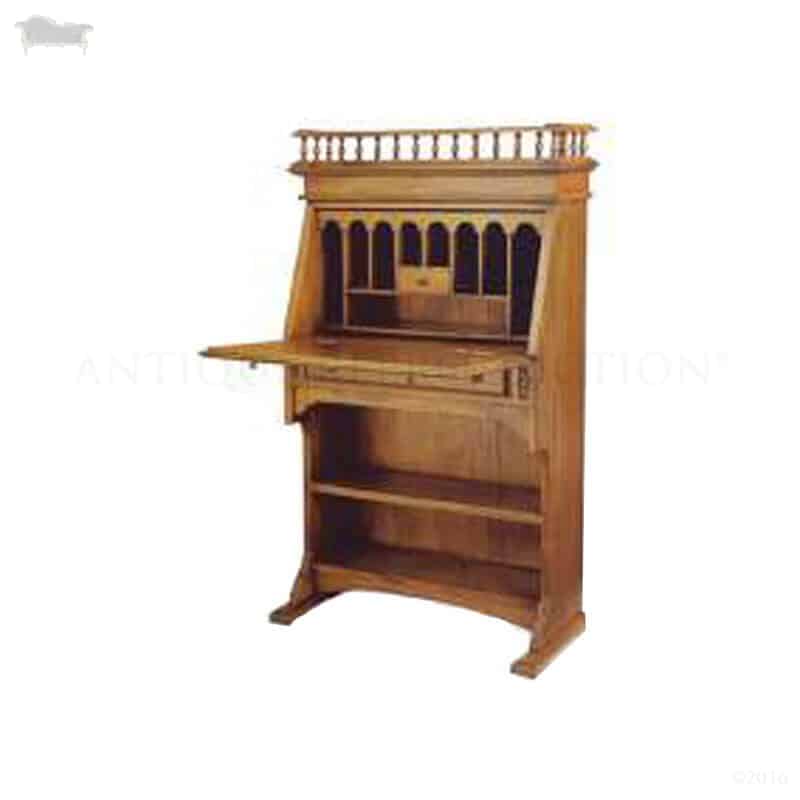 Traditional Letter Writing Tilt Top Flip Lid Desk Antique