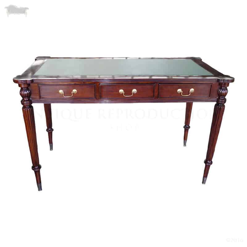 Writing Office Table Empire Style 3 Draw Desk Antique Reproduction