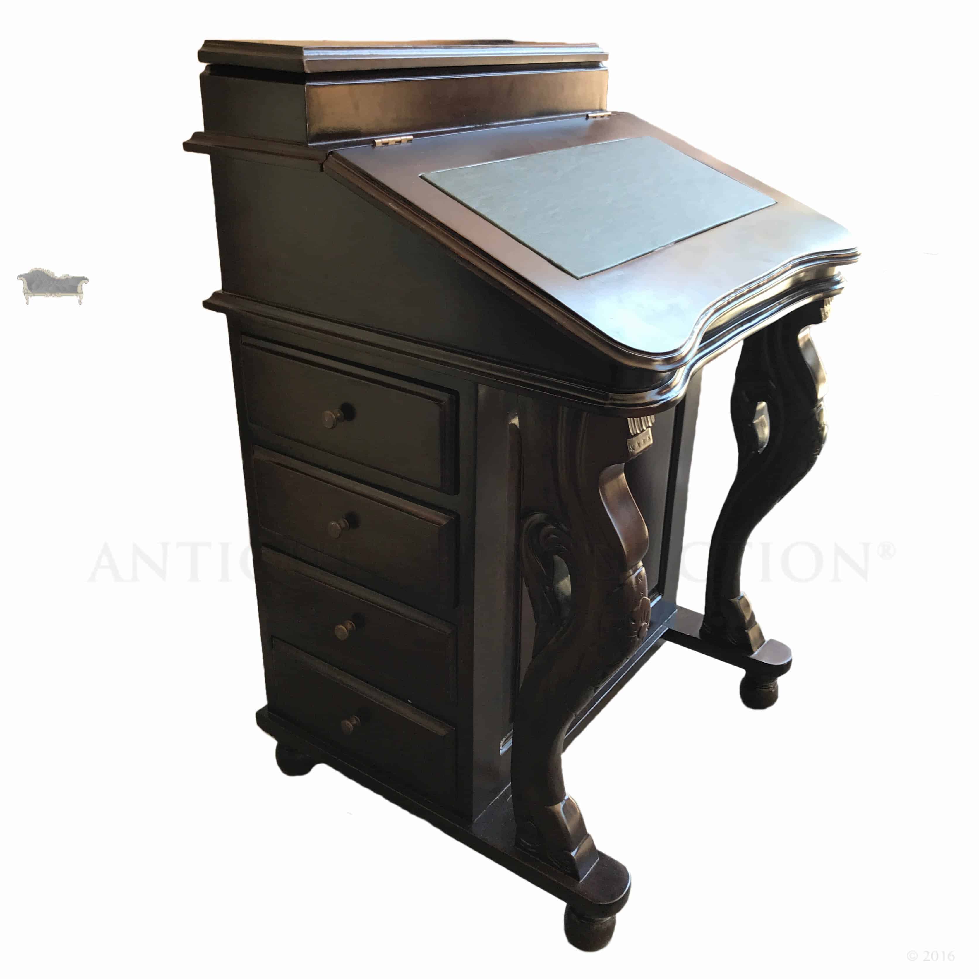 Davenport Children S School Desk Reproduction With Inlay Antique
